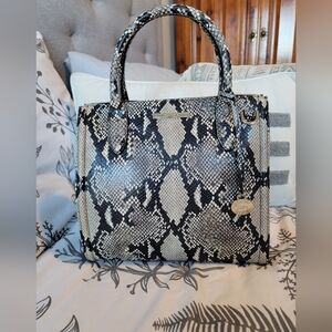 Brahmin Small Caroline Almond All Over Snake Arm/Shoulder/Crossbody Bag NWT